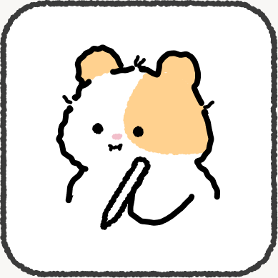 펜을 든 햄스터 친구